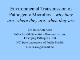 Environmental Transmission of Pathogenic Microbes