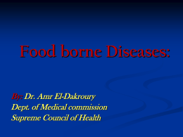Food borne Diseases