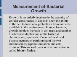 The Bacterial Growth Curve