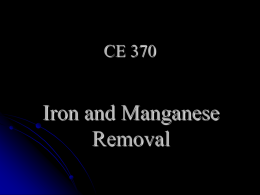 Iron and Manganese Removal