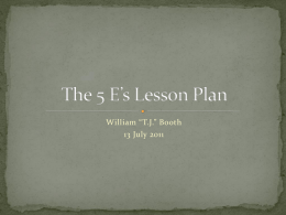 The 5 E`s Lesson Plan x - GK-12