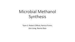 Microbial Methanol Synthesis