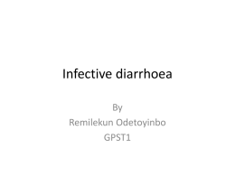 Infective causes of diarrhoea