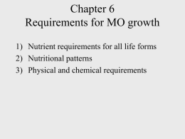 Chapter 6 Requirements for MO growth