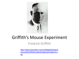 Griffith`s Experiment