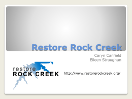 Presentation - Restore Rock Creek