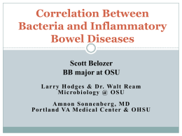 Correlation Between Bacteria and Inflammatory Bowel