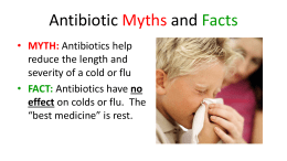 Antibiotic Myths and Facts