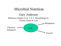 Lecture 2 Microbial Nutrition
