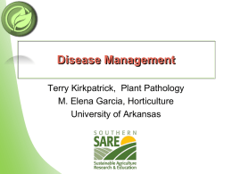 Disease Management - Sustainable Organic Horticulture