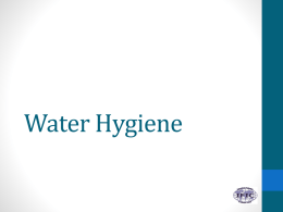 Water Hygiene - International Federation of Infection