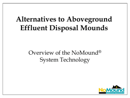 Alternatives to Aboveground Effluent Disposal Mounds