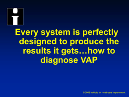 How to Diagnose VAP - Canadian Patient Safety Institute
