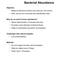 Bacterial Abundance - MBL: The Ecosystems Center