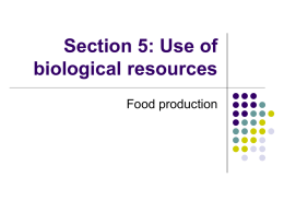 Section 5: Use of biological resources