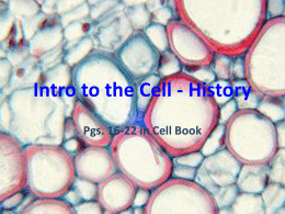 Intro to the Cell - Gwinnett County Public Schools