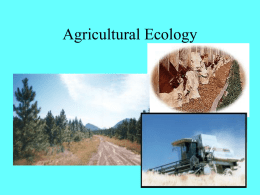 Agricultural Ecology - University of Oklahoma