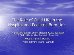 The Role of Child Life and the Hospital Child