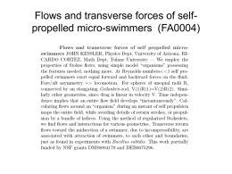 Flows and transverse forces of self