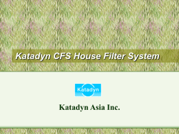 Katadyn CFS House Filter System