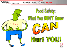 Food Safety – What you don't know can hurt you!