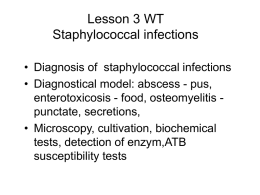 Lesson 3 WT Staphylococcal infections