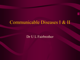 Communicable Diseases I