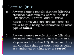 Lecture: Biological Contaminates