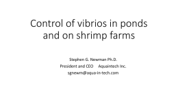 Control of vibrios in ponds and on shrimp farms