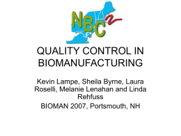 Quality Control Toolbox - Northeast Biomanufacturing