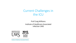 Is HAI a problem in ICU - University of the West of Scotland