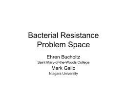 Bacterial Resistance Problem Space