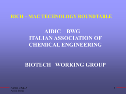 AIDIC BGW ITALIAN ASSOCIATION OF CHEMICAL …