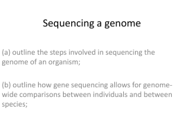 Sequencing a genome