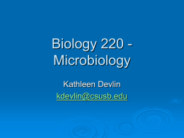 Biology 220 - Microbiology