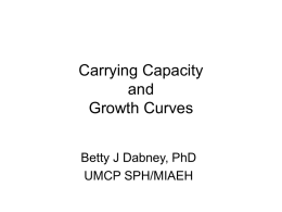 Carrying Capacity and Growth Curves