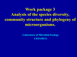 Diversity and similarity analysis of microbial communities