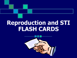 FLASH CARDS - Teaching reproductive health