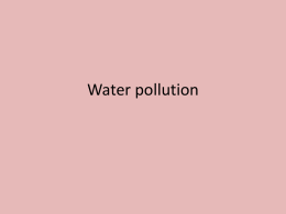 Water pollution - WAY TO SUCCESS