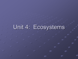 Unit 3 Ecosystems - Exploits Valley High