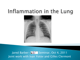 Inflammation in the Lung - University of Pittsburgh