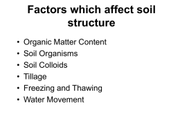 2. Factors Which Affect Soil Structure
