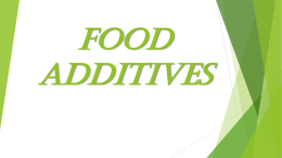 FOOD ADDITIVES