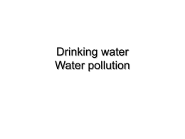 Drinking water Water pollution