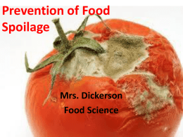 Prevention of Food Spoilage