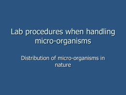 3.1.5 Handling Microorganisms File
