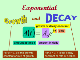 Exponential Growth Decay