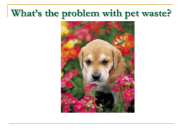 What`s the problem with pet waste?
