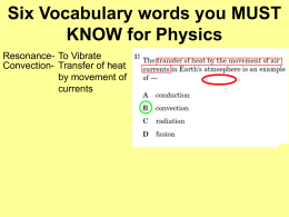 Ten Vocabulary words you MUST KNOW for Physics