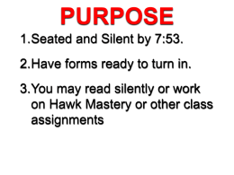 Math Minutes - Monday Pick up Hawk Mastery as your come in.